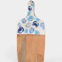 Доска разделочная прямоугольная &laquo;Крабы&raquo;, 41&times;18 см, дерево манго