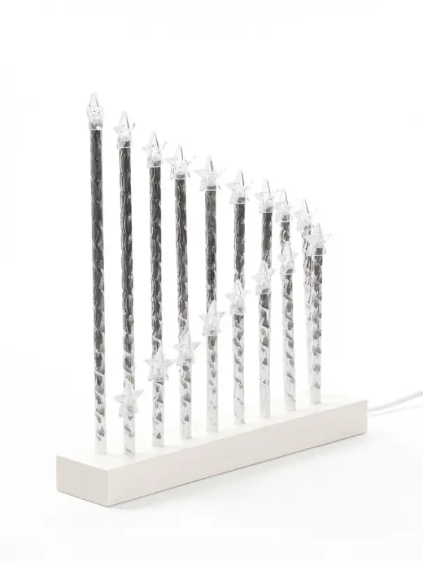 Фигура светодиодная "Лесенка звезд" 3,8х27,5х27,5 см, 17 свечей LED мод. LN1457