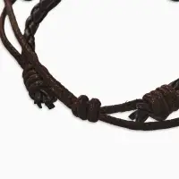 Браслет кожаный с подвеской &laquo;Сердце с розой&raquo;, d=8 см, коричневый