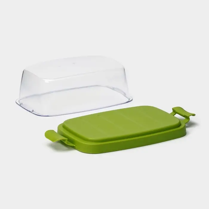 Маслёнка Martika &laquo;Летиция&raquo;, пластик, 16.3&times;10.1&times;6.5 см, оливковая