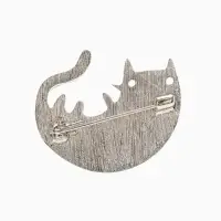 Брошь &laquo;Кот&raquo; игривый, цветная в серебре