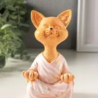 Фигурка гипс &laquo;Кот рыжий в позе лотоса&raquo;, 12&times;7&times;5 см,