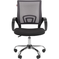 Кресло ТП 304 LT сетка/ткань,серый/черный,хром