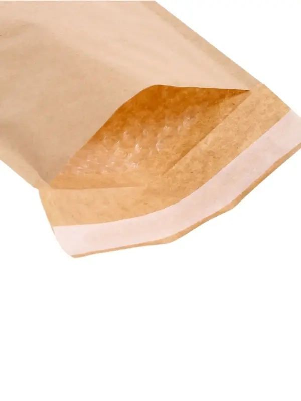 Крафт-конверт с воздушно-пузырьковой плёнкой Calligrata, 15&times;21 см, бежевый