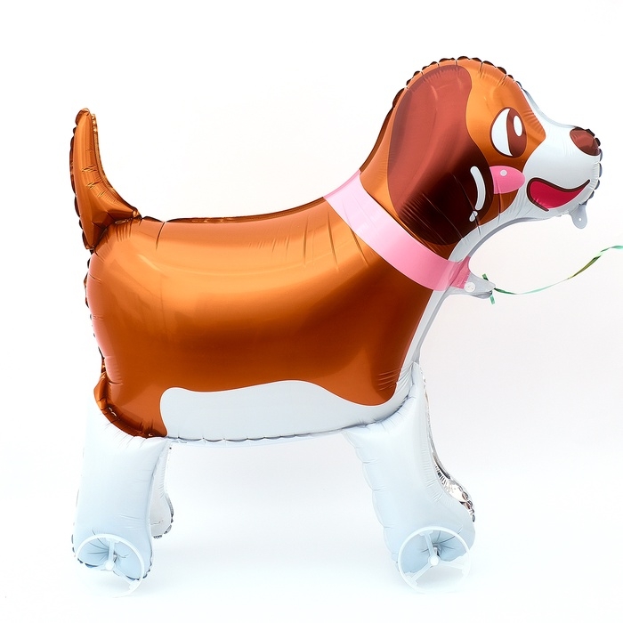 Шар фольгированный фигура 32 Шар фольгированный фигура 32" "Собачка в ошейнике", на колесиках