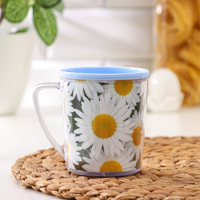 Термокружка пластиковая «Соцветие», 400 мл, МИКС