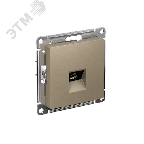 Розетка ATLASDESIGN компьютерная RJ45 механизм шампань