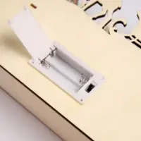 Светодиодная фигура &laquo;Новогодняя ночь&raquo; 24&times;17&times;6 см, дерево, от батареек AАAx2, свечение тёплое белое