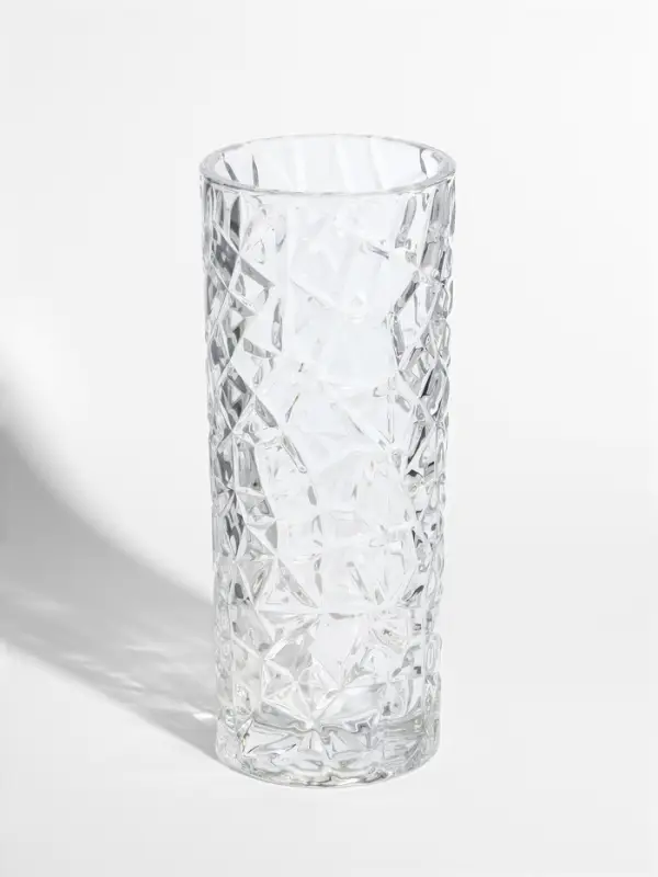 Ваза стекло настольная  Ваза стекло настольная "Шерри" геометрия, 29х11,5 см, прозрачный