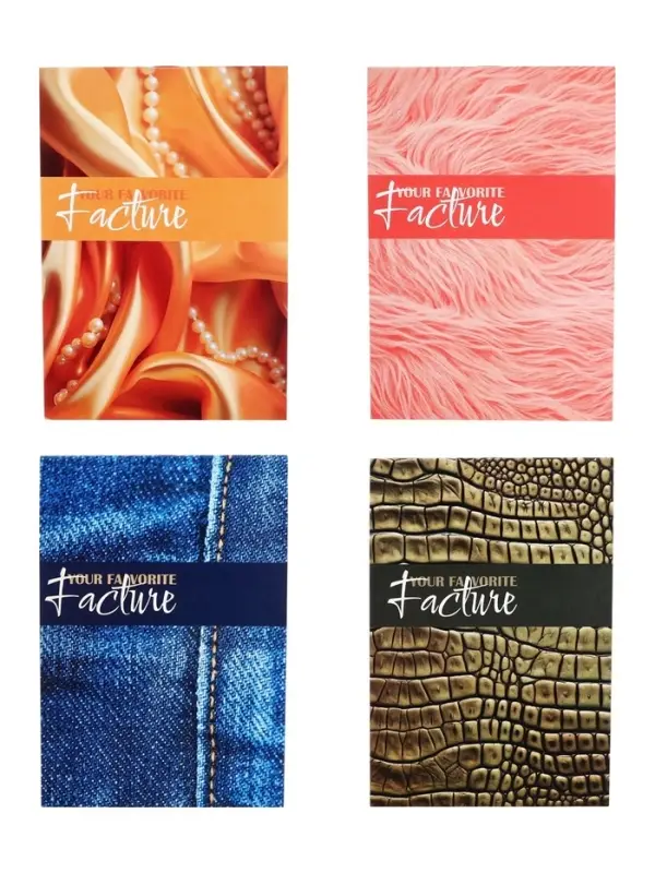 Набор блокнотов А6 24л кл на скобе Фактура-1, мел карт, 4В 20шт