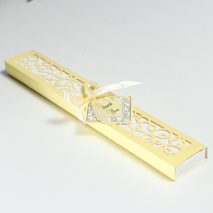 Веер бамбук, текстиль h=21 см  Веер бамбук, текстиль h=21 см "Моноцвет" в коробке, бежевый