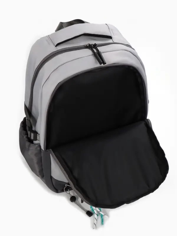 Рюкзак школьный, 2 отделения, 5 карманов, 33&times;17&times;47 см, серый