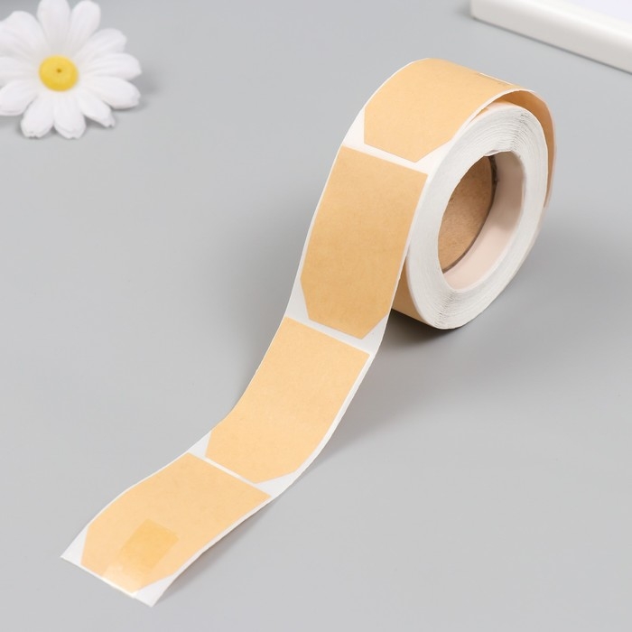 Наклейка бумага Наклейка бумага "Крафт. Бирка" 3х5 см 300 шт в рулоне