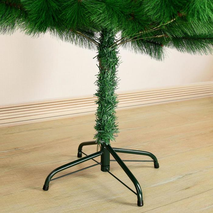 Кедр  Кедр "Зелёный" металл подставка, 150 см d иголок 10 см d нижнего яруса 87 см 152 ветки
