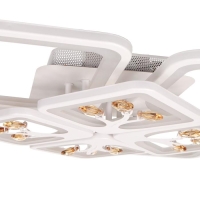 Люстра с ПДУ 671142/8 LED 240Вт диммер RGB 3 режима 3000-6000К белый 56,5х56,5х14 см BayerLux 462219
