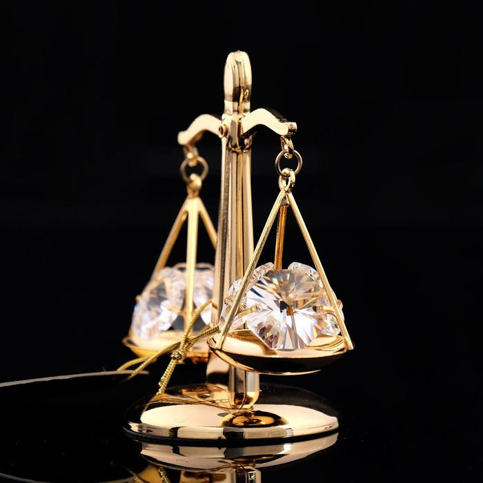 Сувенир «Весы», 7×4×7 см, с кристаллами Сувенир «Весы», 7×4×7 см, с кристаллами