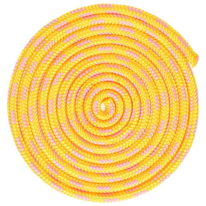 Скакалка для художественной гимнастики Grace Dance, 3 м, цвет розовый/жёлтый