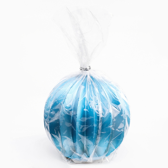 Свеча фигурная  Свеча фигурная "Шар граненый", 6,5х6,5 см, бирюзовый