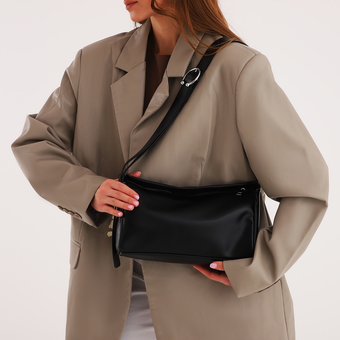 Сумка женская кросс-боди, на молнии, цвет чёрный Сумка женская кросс-боди, на молнии, цвет чёрный