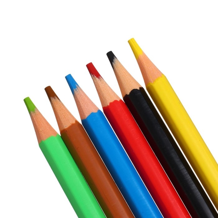 Карандаши 6 цветов, ErichKrause, пластик, шестигранные, 2,6 мм грифель, картонная упаковка, европодвес Карандаши 6 цветов, ErichKrause, пластик, шестигранные, 2,6 мм грифель, картонная упаковка, европодвес