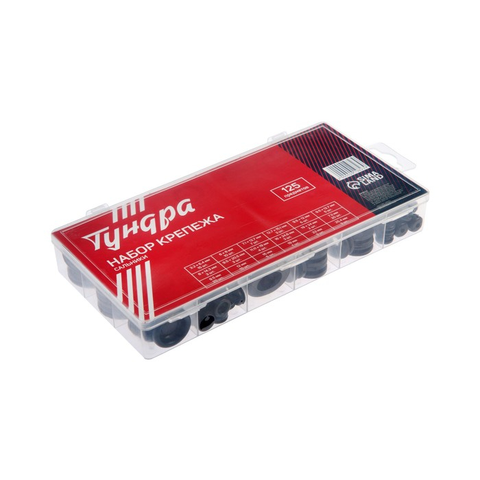 Набор сальников ТУНДРА krep, 125 предметов Набор сальников ТУНДРА krep, 125 предметов