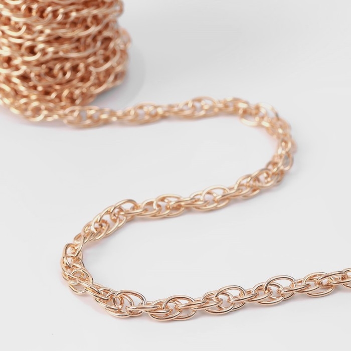 Цепочка для сумки, железная, 9,15 × 6 мм, 3 ± 0,1 м цвет золотой