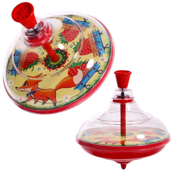 Юла прозрачная «Клубника», МИКС