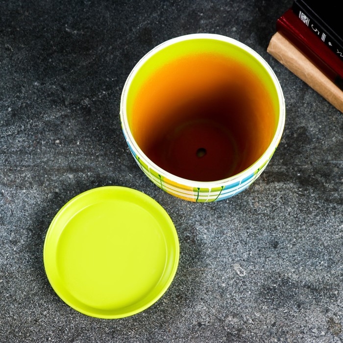 Горшок цветочный Горшок цветочный "Английская клетка" разноцветное, 2,4 л