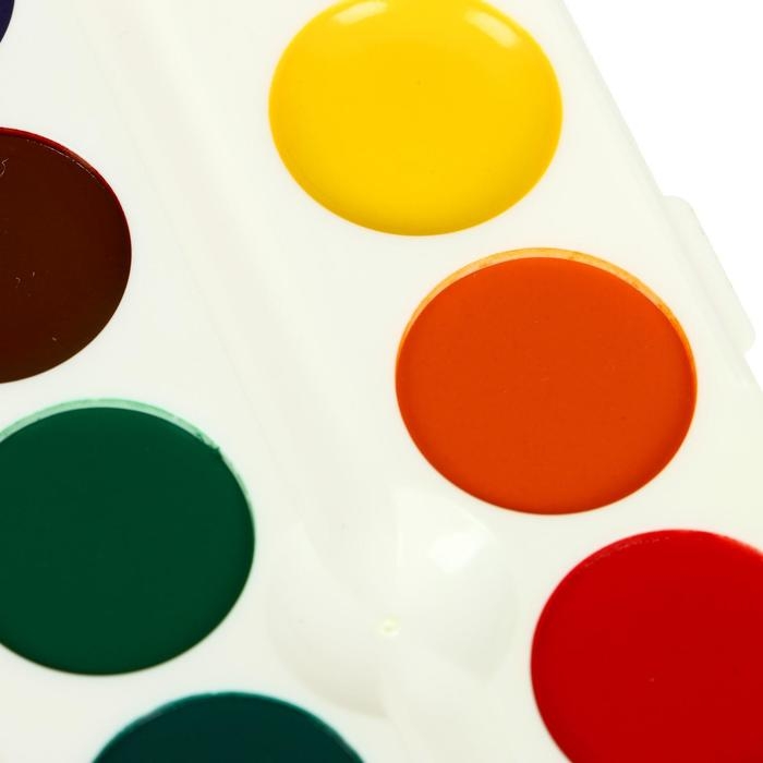 Акварель 12 цветов  Акварель 12 цветов "Гамма" "Юный художник", медовая, без кисти, пластик