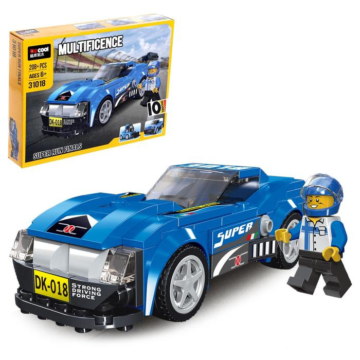 Конструктор блочный «Спорткар», 208 деталей, 10 вариантов сборки Конструктор блочный «Спорткар», 208 деталей, 10 вариантов сборки