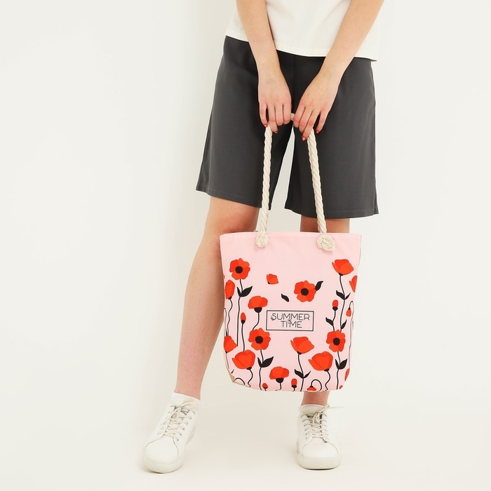 Сумка женская пляжная Сумка женская пляжная "Summer Time", 35х40 см