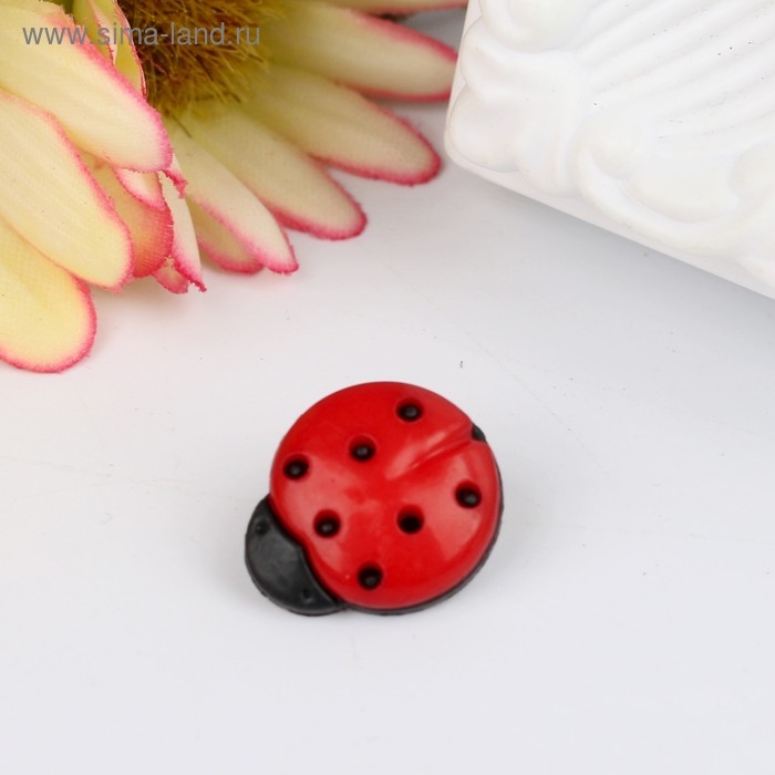 Набор пуговиц пластик Набор пуговиц пластик "Божья коровка" 1,4х1,1 см н-р 20 шт 11,2х1,5х7 см