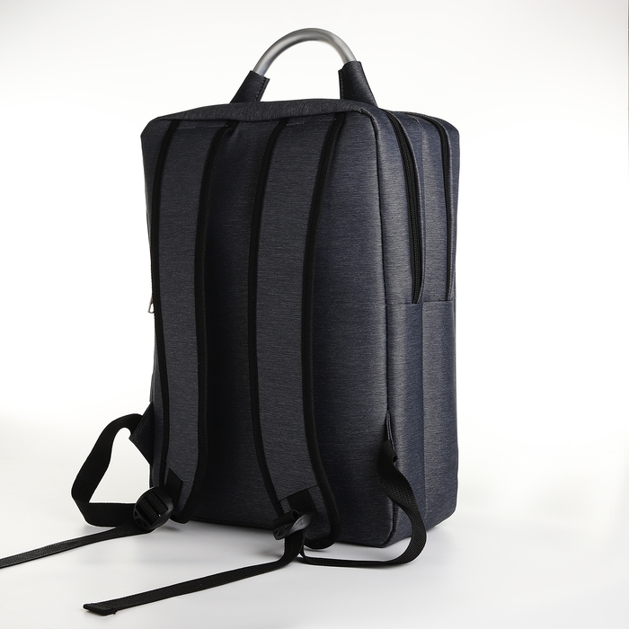 Рюкзак городской на молнии, 2 кармана, с USB, цвет серый Рюкзак городской на молнии, 2 кармана, с USB, цвет серый