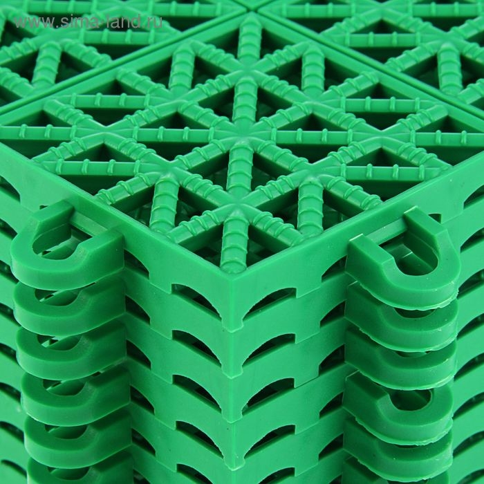 Модульное пластиковое покрытие для пола, 33 х 33 х 0,9 см, цвет зеленый Модульное пластиковое покрытие для пола, 33 х 33 х 0,9 см, цвет зеленый