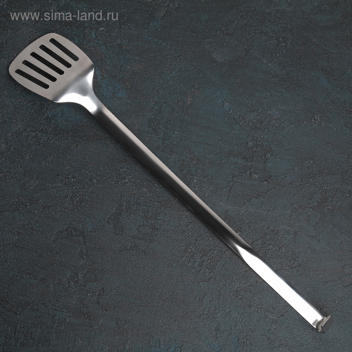 Лопатка из нержавеющей стали цельнотянутая, длина 48 см, толщина 3 мм, цвет серебряный Лопатка из нержавеющей стали цельнотянутая, длина 48 см, толщина 3 мм, цвет серебряный