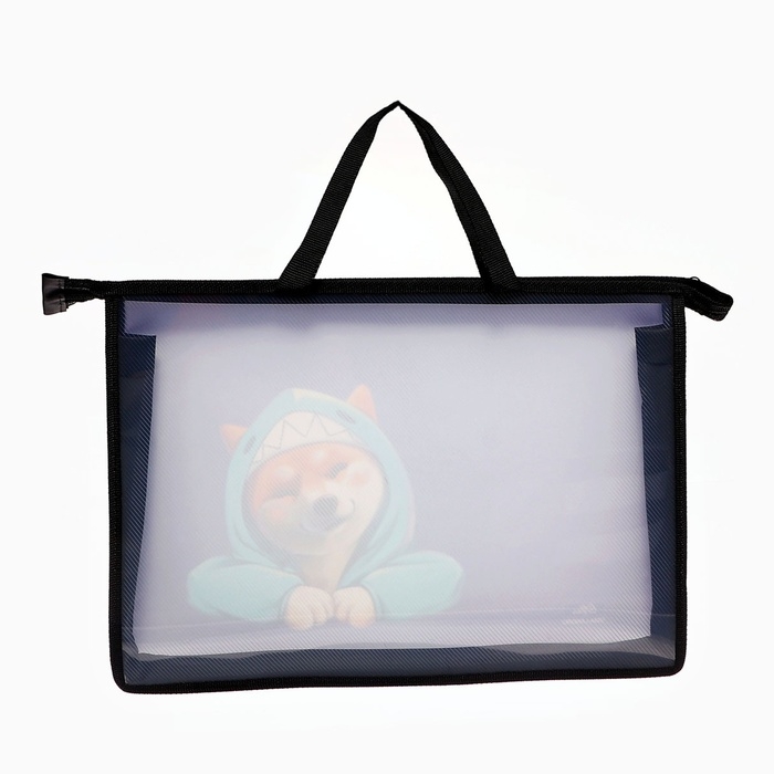 Папка с ручками А4, 335 х 235 х 55 мм, пластиковая, ручки-тесьма, Calligrata  Папка с ручками А4, 335 х 235 х 55 мм, пластиковая, ручки-тесьма, Calligrata "Сиба"