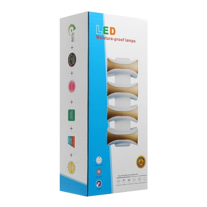 Светильник фасадный «Элегант», FSD-041, 8 Вт, 3000К, 4 луча, IP65, 220 В, пластик, черный Светильник фасадный «Элегант», FSD-041, 8 Вт, 3000К, 4 луча, IP65, 220 В, пластик, черный