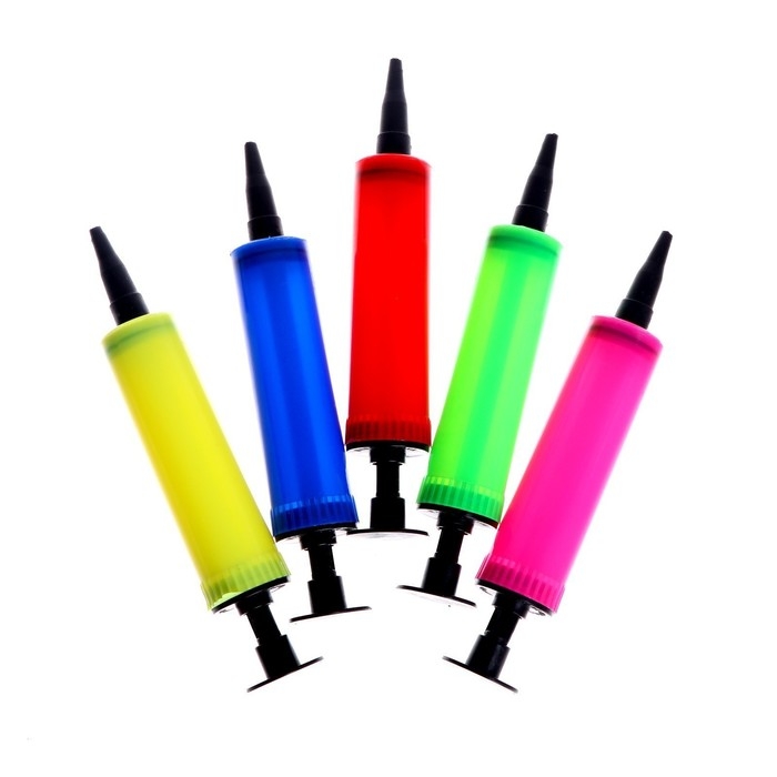 Насос для шаров, мини, 17 см, с ручкой, цвета МИКС Насос для шаров, мини, 17 см, с ручкой, цвета МИКС