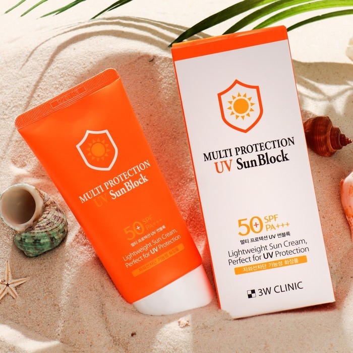 Солнцезащитный крем для лица,3W Clinic Multi Protection UV Sun Block SPF50+/PA, 70 мл Солнцезащитный крем для лица,3W Clinic Multi Protection UV Sun Block SPF50+/PA, 70 мл