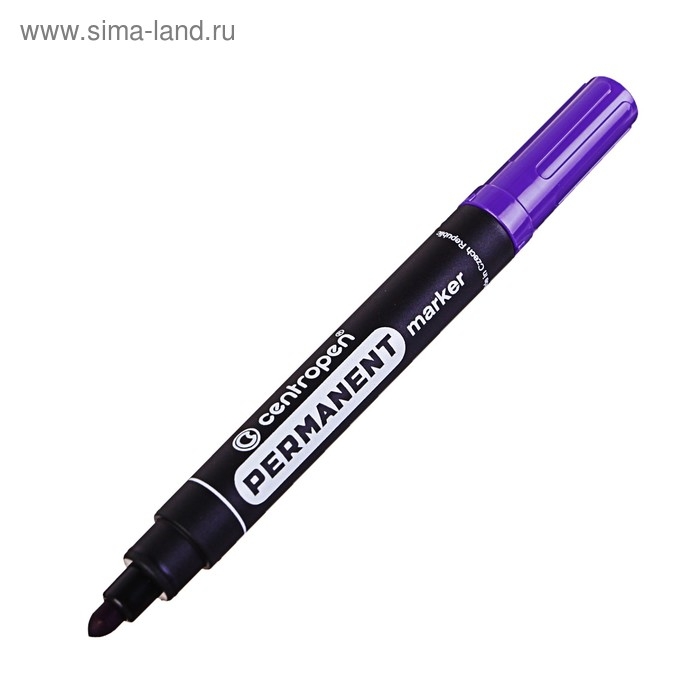 Маркер перманентный 5.0 мм Centropen 8566, линия 2,5 мм, цвет фиолетовый Маркер перманентный 5.0 мм Centropen 8566, линия 2,5 мм, цвет фиолетовый