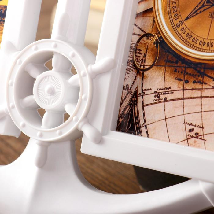 Фоторамка пластик на 2 фото 10х15 см Фоторамка пластик на 2 фото 10х15 см "Якорь" белая 23х29 см