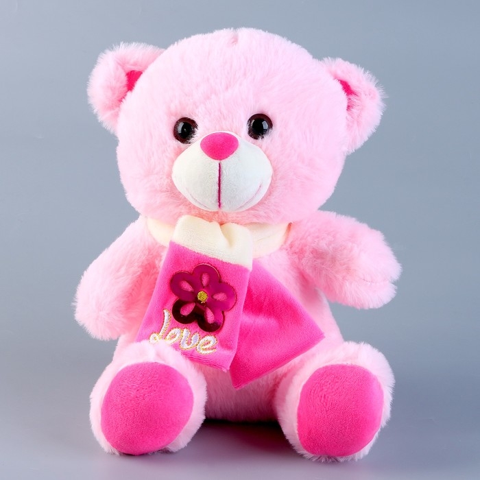 Мягкая игрушка «Мишутка в шарфе», 25 см, цвета МИКС