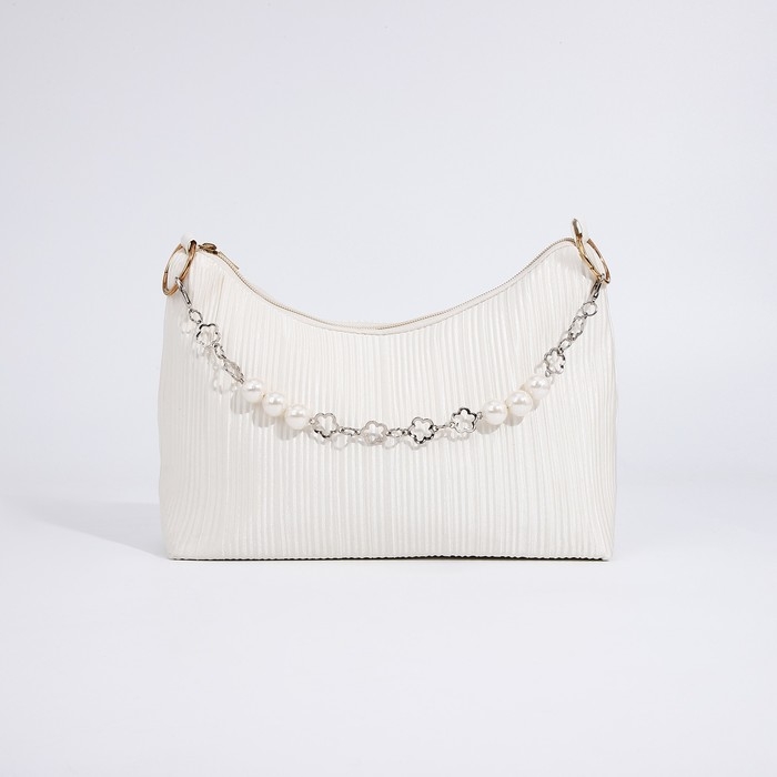 Сумка-багет на молнии, цвет белый Сумка-багет на молнии, цвет белый