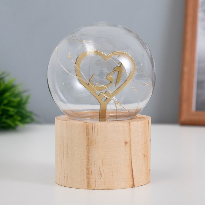 Ночник «Шар-сердце» LED 3хAG10 шар 8см 6,5х6,5х11,5см Ночник «Шар-сердце» LED 3хAG10 шар 8см 6,5х6,5х11,5см