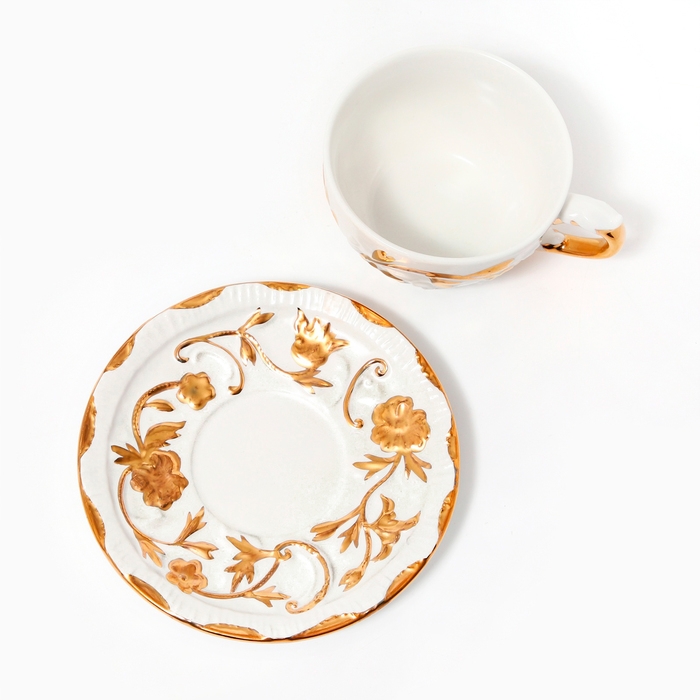 Чайная пара фарфор «Соната» чашка 200 мл, блюдце ⌀ 16 см Чайная пара фарфор «Соната» чашка 200 мл, блюдце ⌀ 16 см