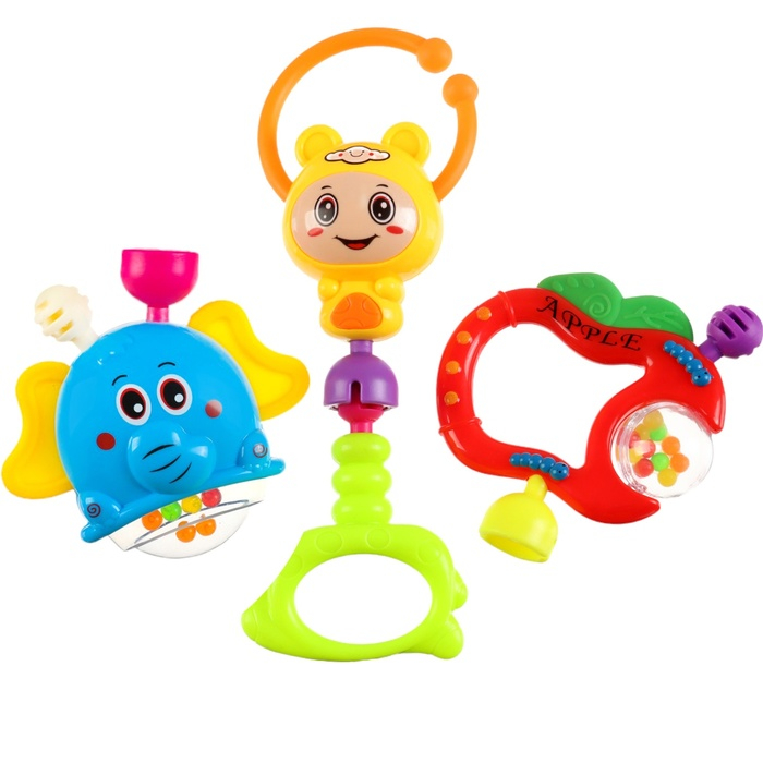 Набор погремушек «Собери меня», 5 шт., яркие цвета, Крошка Я Набор погремушек «Собери меня», 5 шт., яркие цвета, Крошка Я