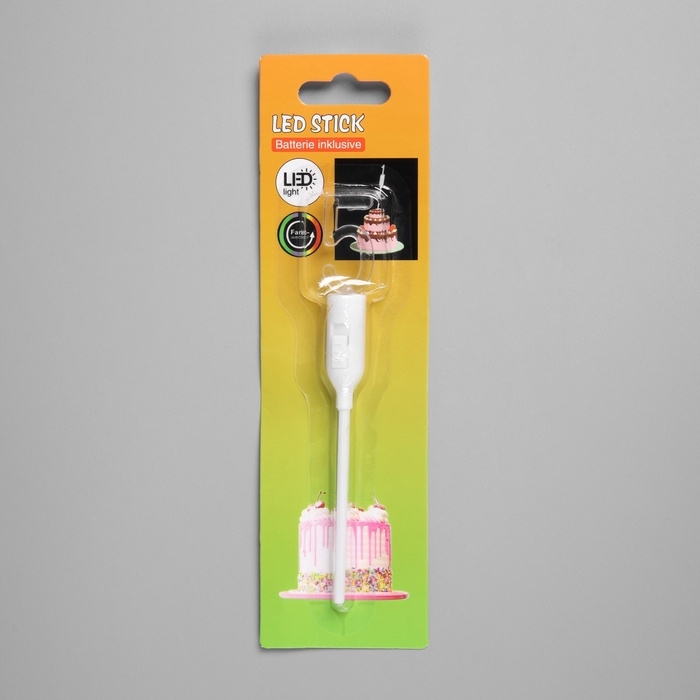 Светодиодная свеча  Светодиодная свеча "Цифра 5", 14.5 см, от батареек LR1130х3 (в комплекте), свечение мульти (RGB)