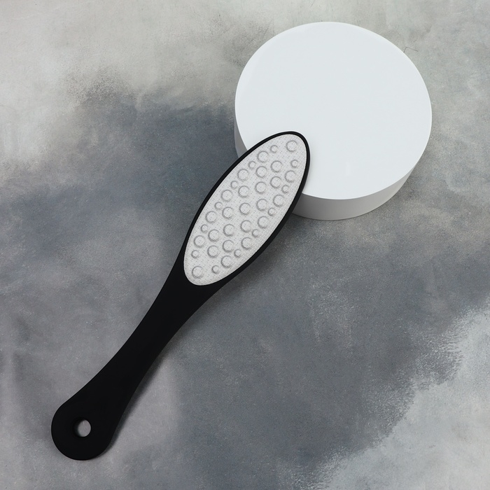 Пилка для ног, овальная, лазерная, двусторонняя, 21 см, цвет чёрный Пилка для ног, овальная, лазерная, двусторонняя, 21 см, цвет чёрный