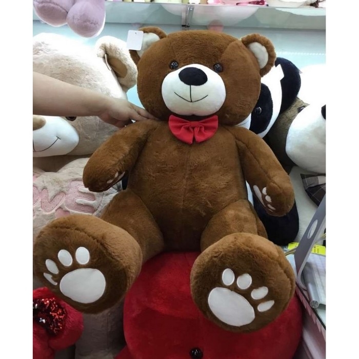 Мягкая игрушка Мягкая игрушка "Медведь" с красным бантиком, 70 см