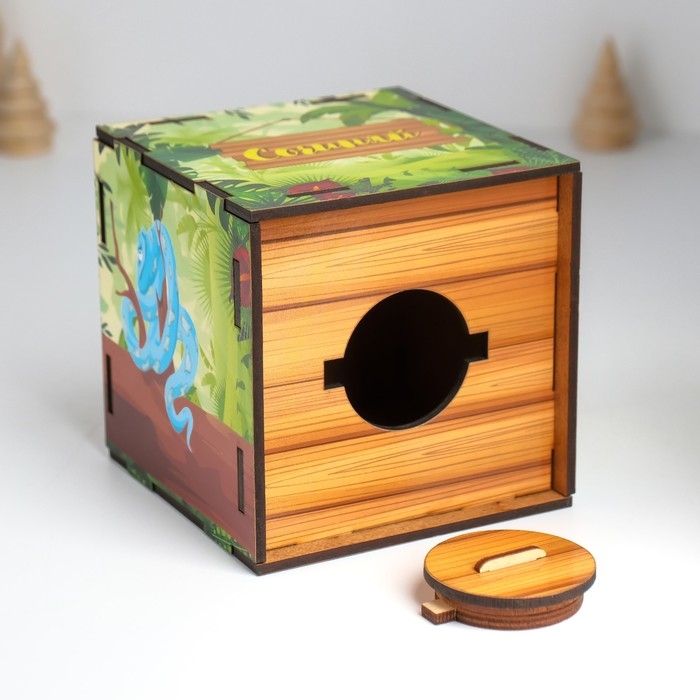 Копилка куб  Копилка куб "Змея. Сочиняй мечты" 10х10х10 см